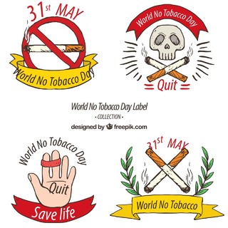 骷髅标志世界哮喘日禁烟日肺健康禁烟矢量图